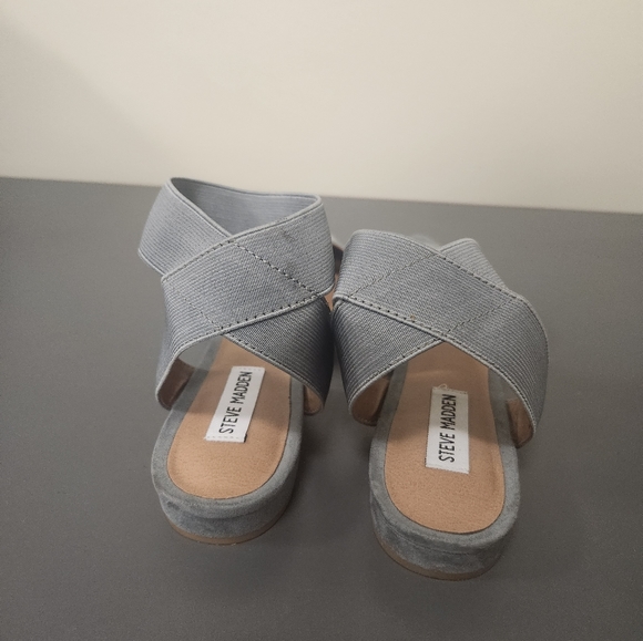 Steve Madden Uptown Elastic Ankle Grey Suede Flats Sz 9. Excellent Condition - Picture 7 of 9